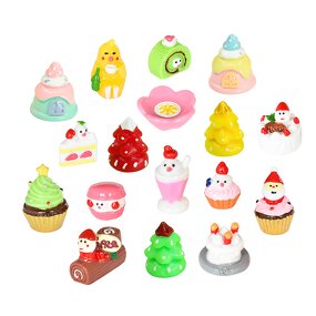Christmas Food Resin Cabochon Factory - 3D Miniature Santa Snowman DIY