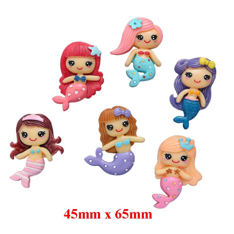 Mermaid Resin Cabochon Manufacturer - Large Flatback for Hair Jewelry DIY