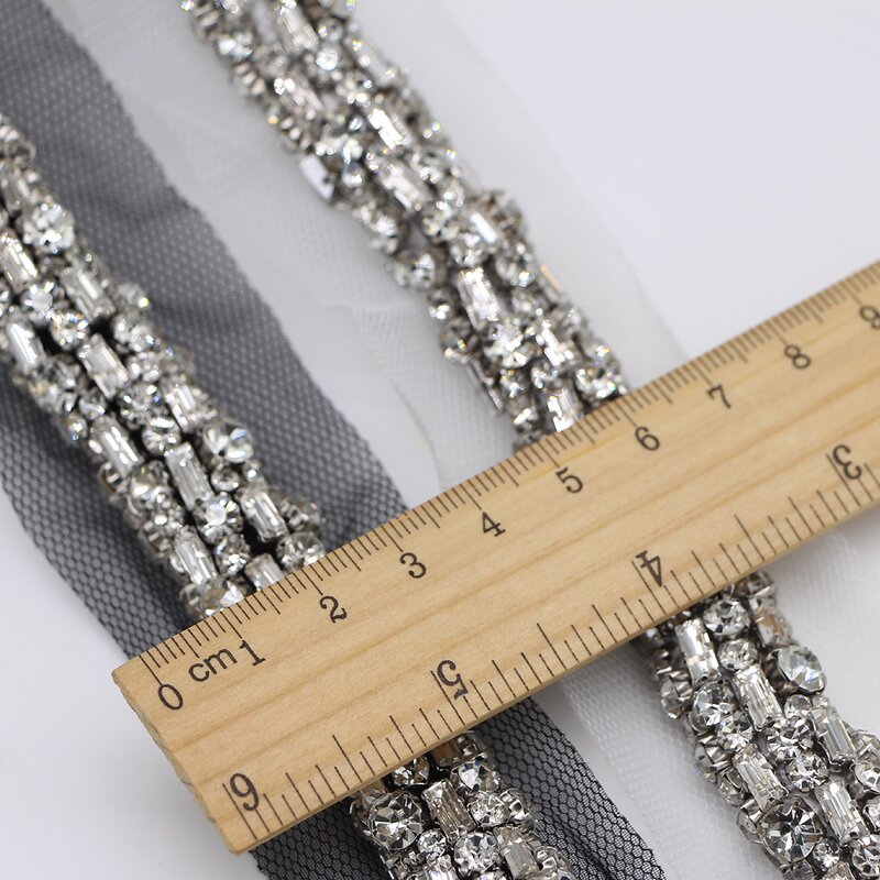 Beaded Lace Trim Manufacturer - Heavy Crystal Rhinestone Collar Cuff DIY