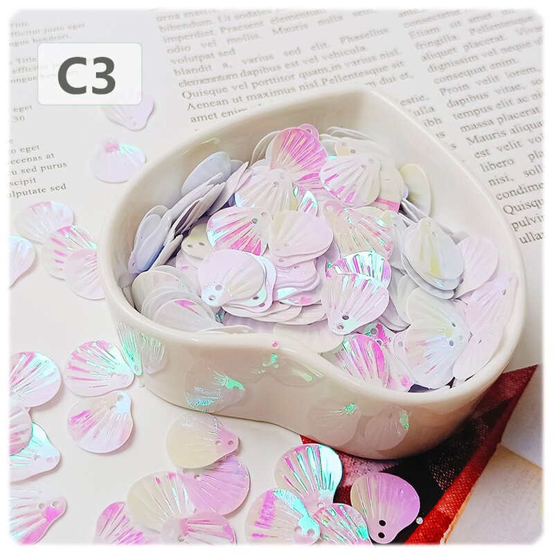 PVC Shell Sequins Manufacturer - 12mm Two Hole for Jewelry Making