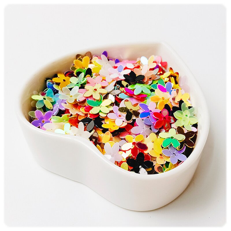 PVC Flower Sequins Supplier - Bulk 10mm Custom for Apparel Decoration