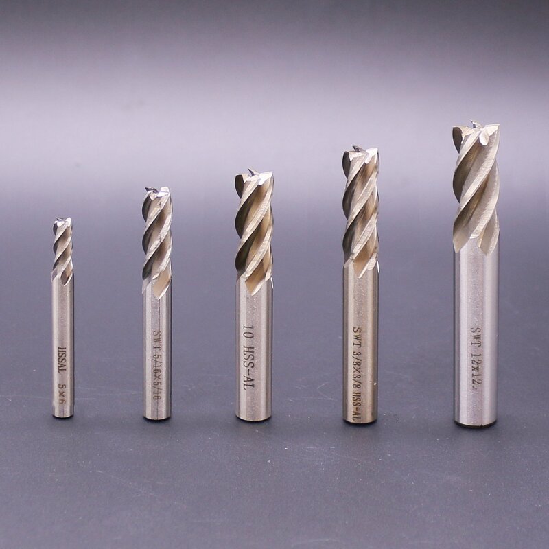 End Mill Set Manufacturer - 4-Flute Titanium Coated HSS CNC Router Bit