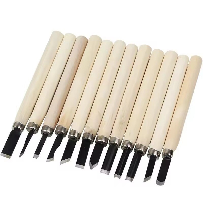 Wood Carving Chisels Manufacturer - 12pcs Set for Basic Cutting Detailed