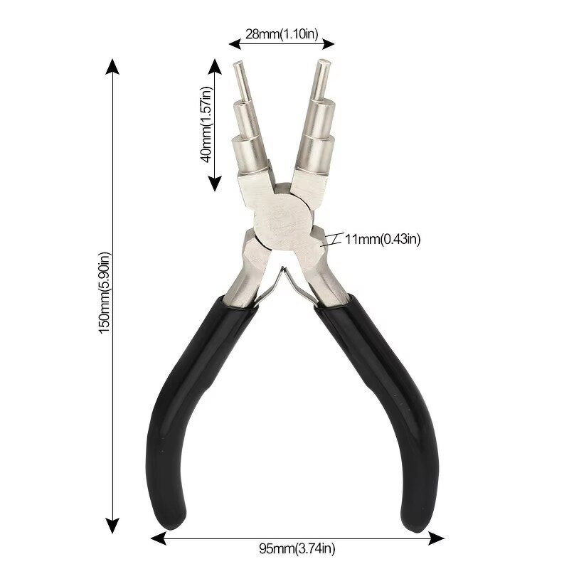 Jewelry Pliers Set Manufacturer - 6 in 1 Round Hand-wound Modeling Anti-rust