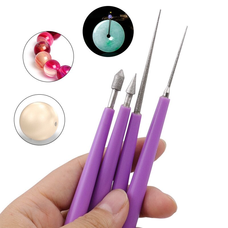 Beading File Set Manufacturer - 4Pcs Needle Hole Enlarger Diamond Reamer