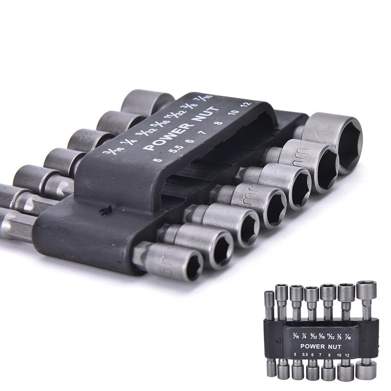 Hex Socket Set Factory - 14pcs 5-12mm Nut Driver Screwdriver Bits