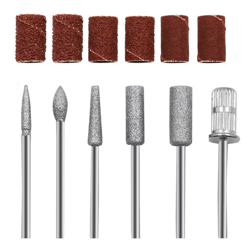 Nail Drill Bits Factory - 12pcs Electric Nail File Polishing Tips