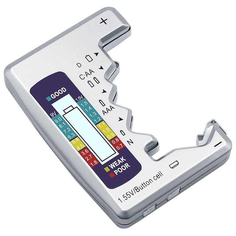 Battery Tester Factory - LCD Display C D N AA AAA 9V Button Cell