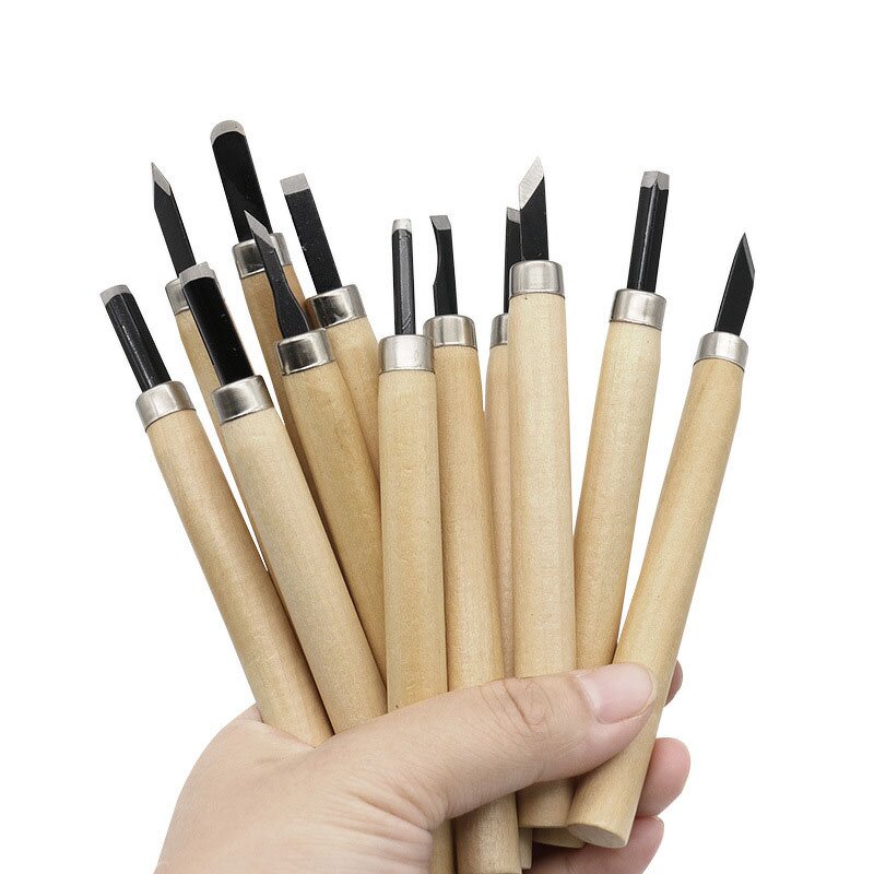 Wood Carving Chisels Manufacturer - 12pcs Set for Basic Cutting Detailed