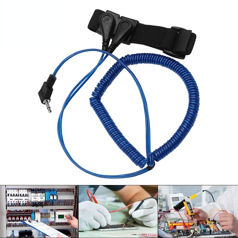 Anti-Static Wrist Strap Factory - 1 Set ESD Discharge Adjustable Bracelet