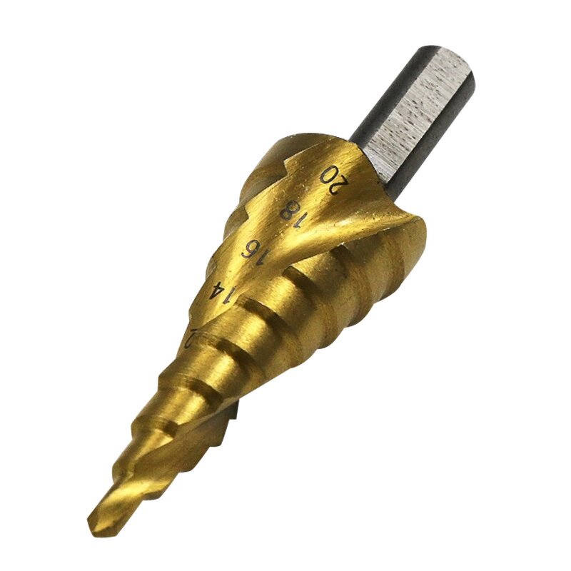 Step Drill Bit Factory - 4-20mm HSS Titanium Coated Spiral Groove