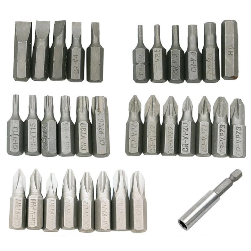 Security Bit Set Factory - 33pcs Tamper Star Torx Hex Magnetic