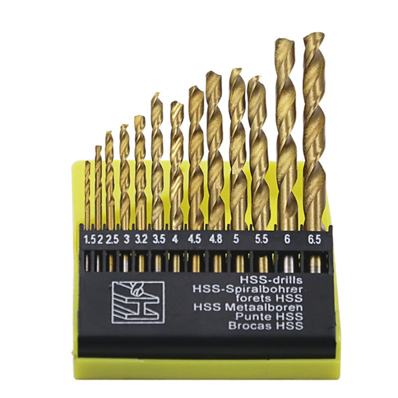 HSS Drill Bit Set Factory - Titanium Coated Round Shank 1.5-6.5mm