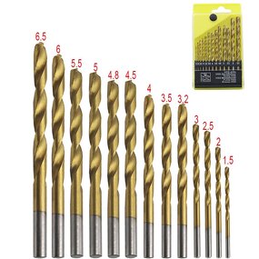 HSS Drill Bit Set Factory - Titanium Coated Round Shank 1.5-6.5mm