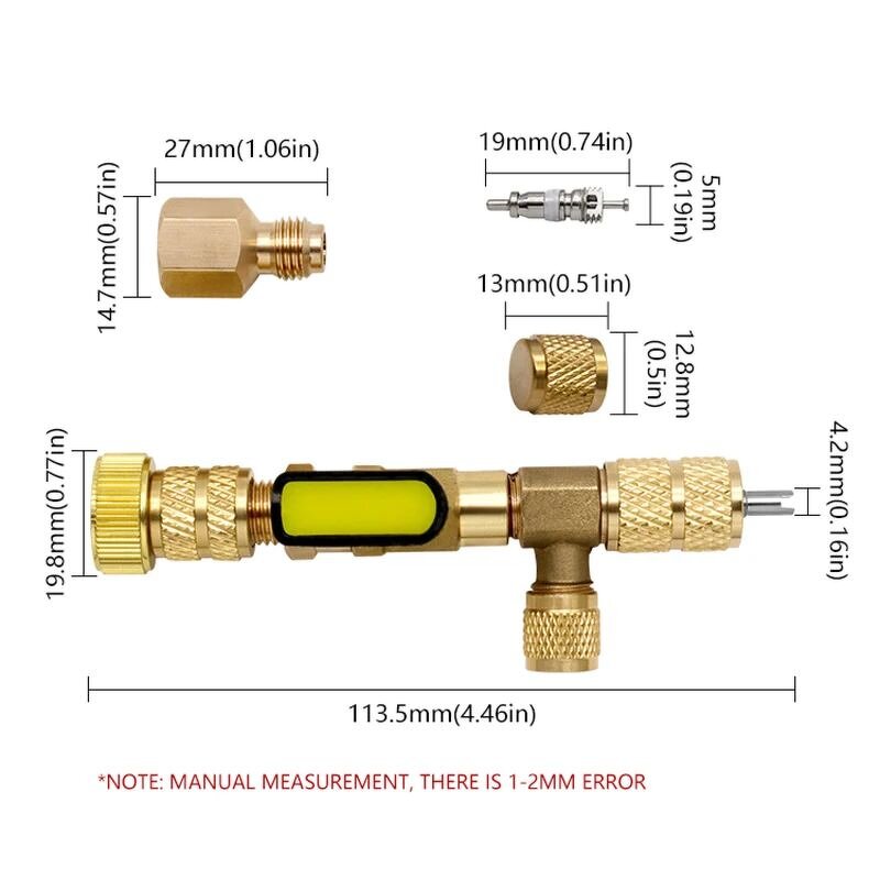 Valve Core Remover Manufacturer - R410A R22 AC Schrader Dual Size Tool