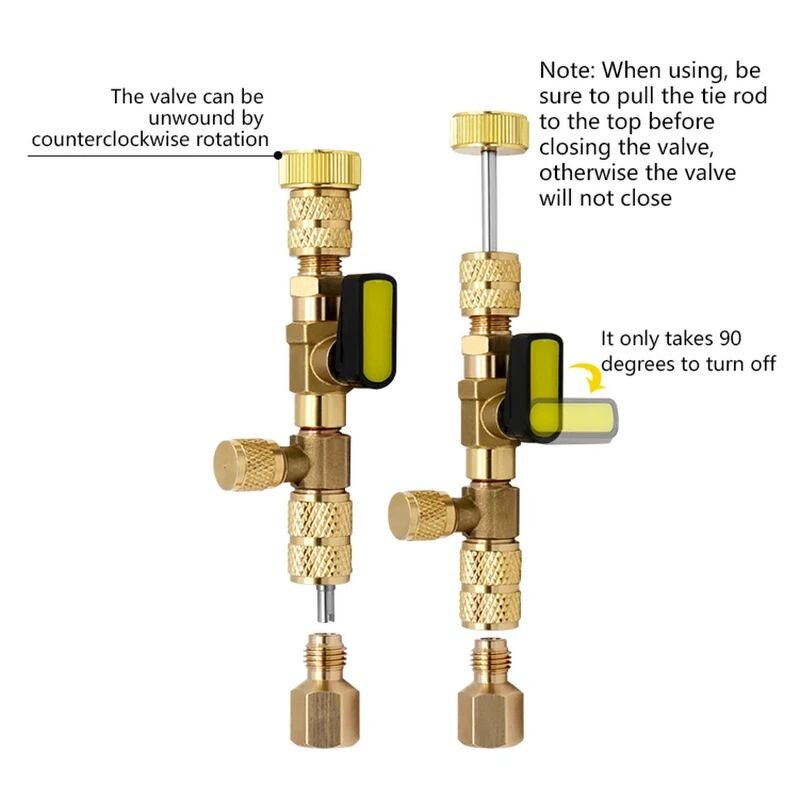 Valve Core Remover Manufacturer - R410A R22 AC Schrader Dual Size Tool