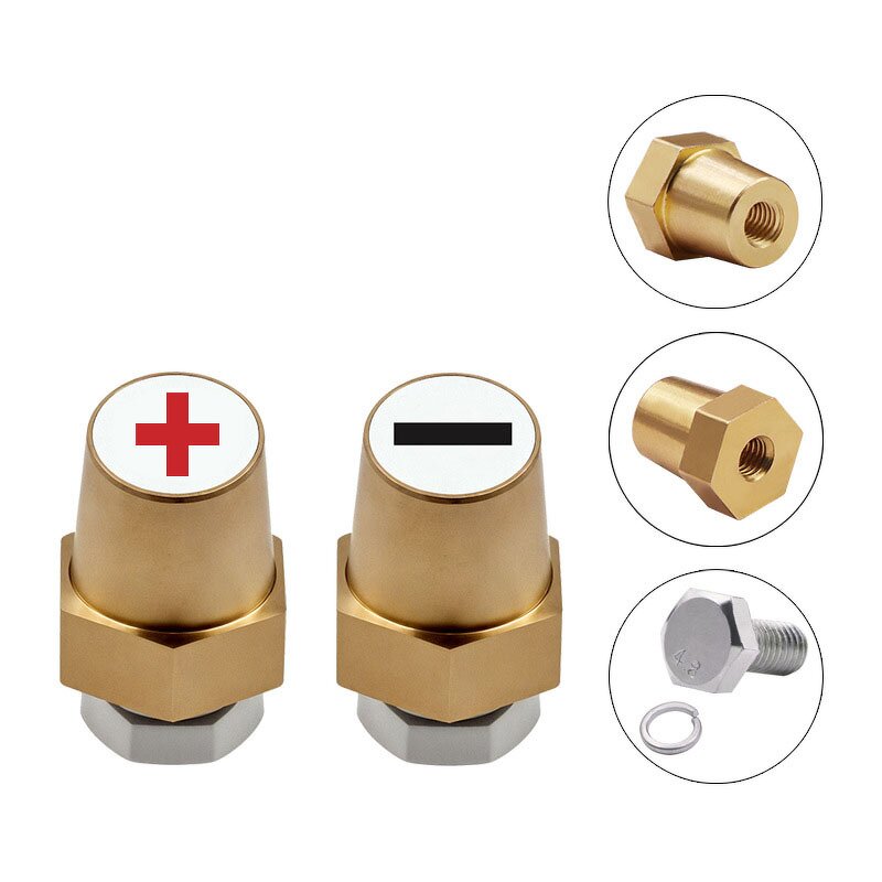 Battery Terminal Factory - 2Pcs Side Post Threaded Brass Connector