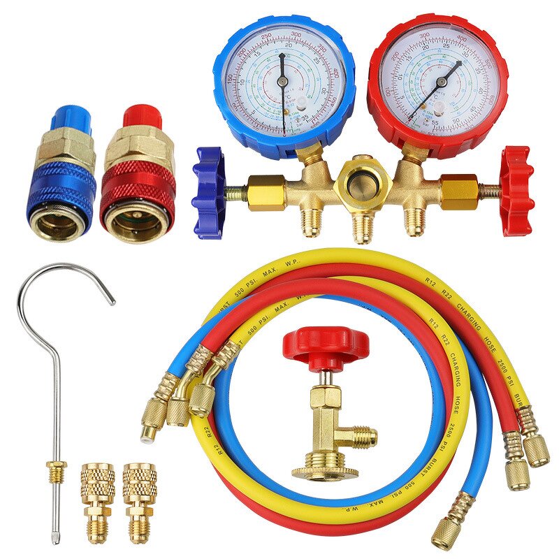 Manifold Gauge Set Factory - for R22 R410A Refrigerant AC Tools