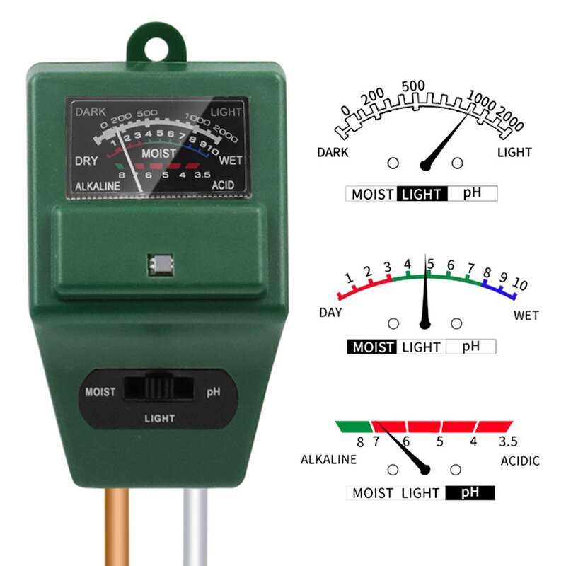 Soil pH Tester Manufacturer - 3 in 1 Ph Sunlight Moisture Meter Kit