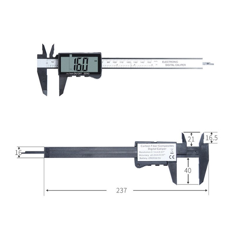 Digital Caliper Factory - 150mm Electronic Dial Metric Imperial Ruler
