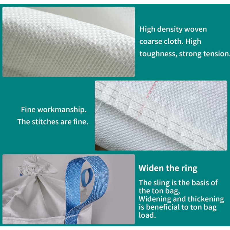 FIBC Bag Factory - U Panel White Top Open 4 Loops 1000kg Loading