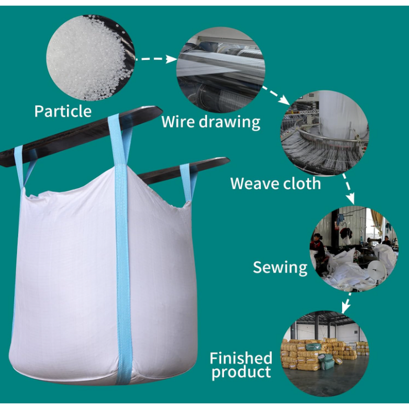 FIBC Bag Factory - U Panel White Top Open 4 Loops 1000kg Loading