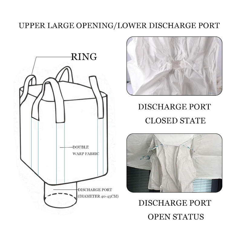 FIBC Bulk Bag Factory - 1 Ton with Spout Bottom for Industrial Sand