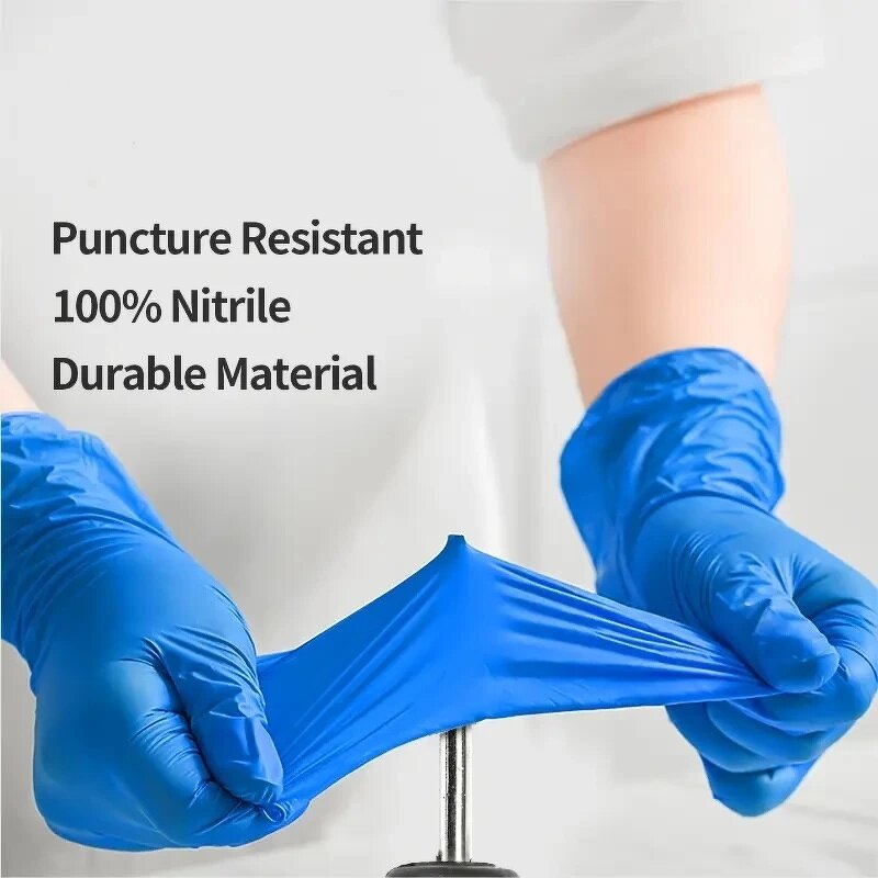 Nitrile Gloves Factory - Powder-Free Blue for Household Cleaning Kitchen