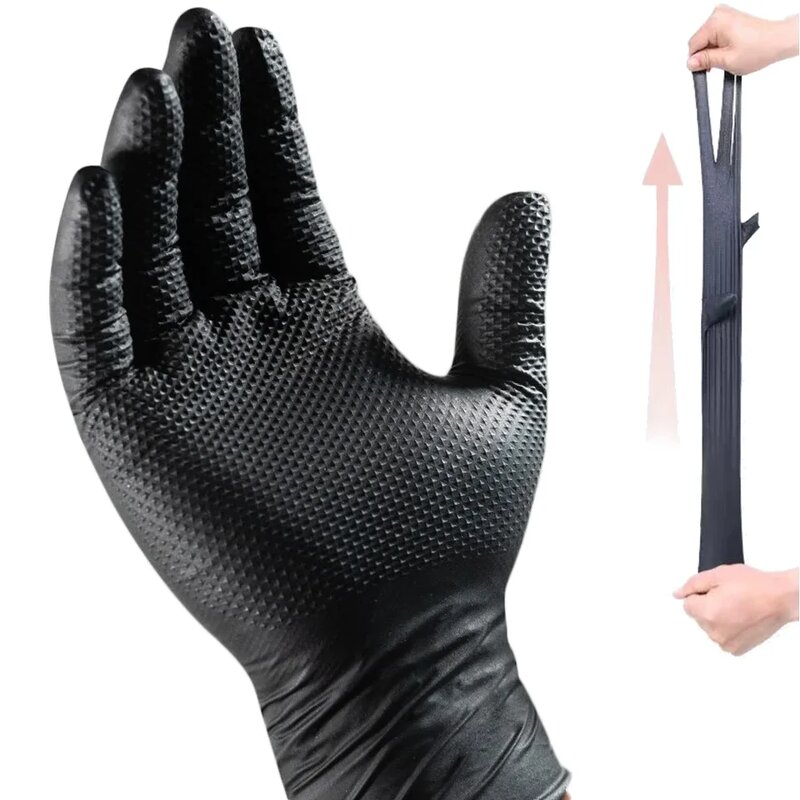 Nitrile Gloves Manufacturer - Heavy Duty 8Mil Extra Thick Textured Grip