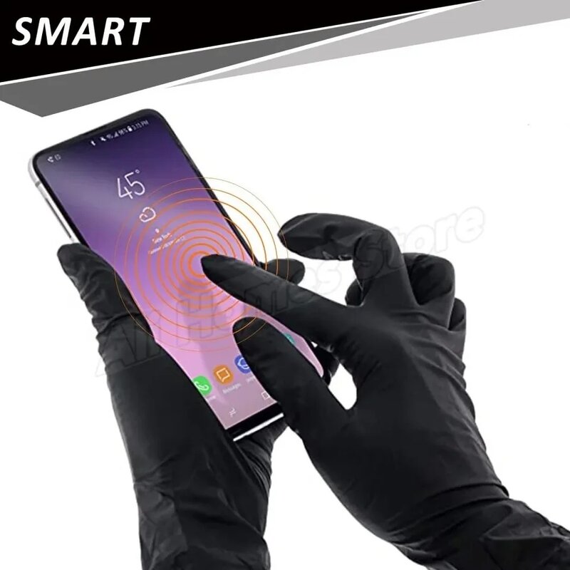 Nitrile Gloves Manufacturer - En455 Food Grade 100 Pcs Box Black Vinyl Blend