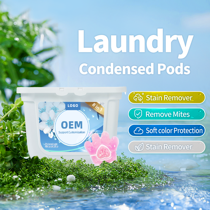 Laundry Pods Manufacturer - Free Sample 3-in-1 Pink Cat Claw Shape Long-Lasting Fragrance