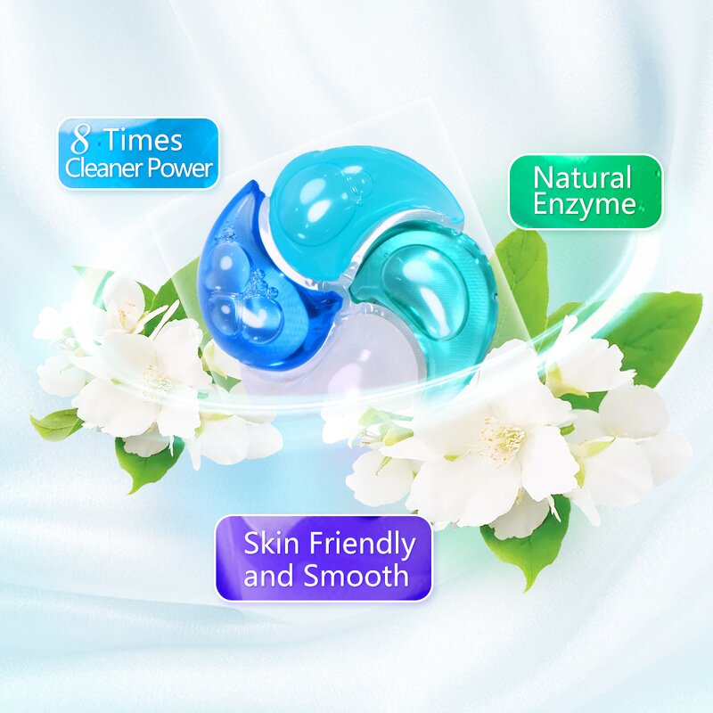 Laundry Pods Manufacturer - Free Sample 4-in-1 Sakura Scent Hypoallergenic Anti-Static