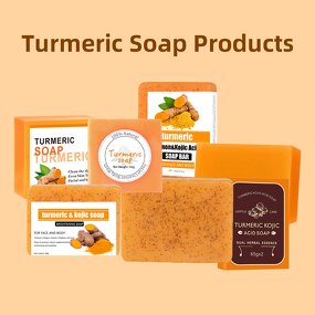 Turmeric Soap Manufacturer - Free Sample Custom Logo 65g Natural Plant Handmade Lightening