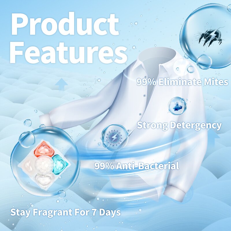 Laundry Detergent Capsules Manufacturer - Free Sample 5-in-1 Hypoallergenic Super Concentrated