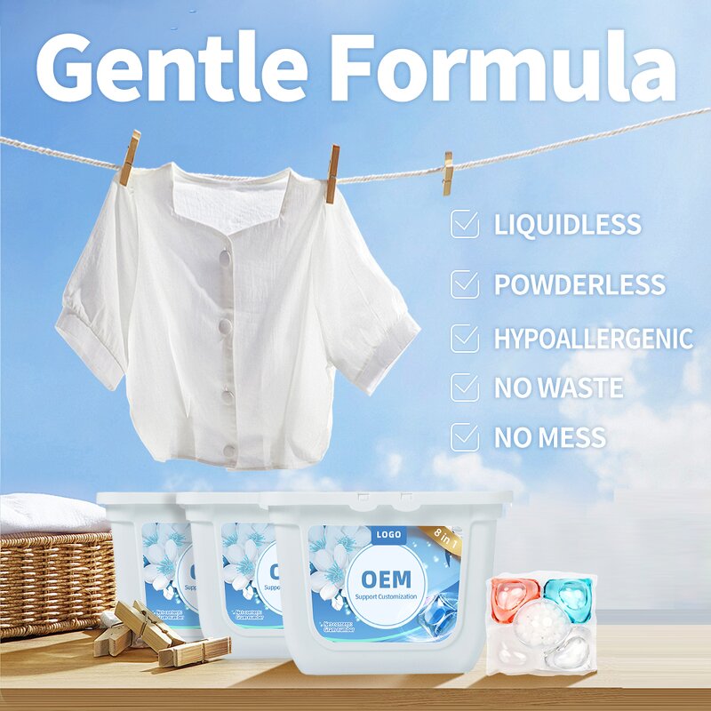 Laundry Detergent Capsules Manufacturer - Free Sample 5-in-1 Hypoallergenic Super Concentrated