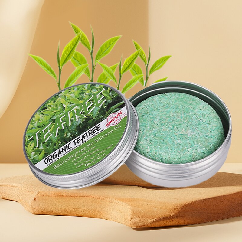 Tea Tree Shampoo Soap Manufacturer - Custom Wholesale 60g Aluminum Box Repairs Damaged Hair