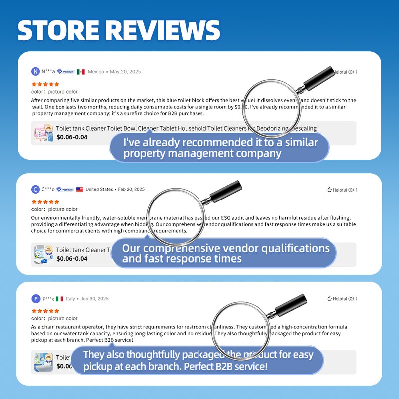 Toilet Tank Cleaner Tablets Manufacturer - Free Sample Durable Blue Automatic Bubble Bowl Scour