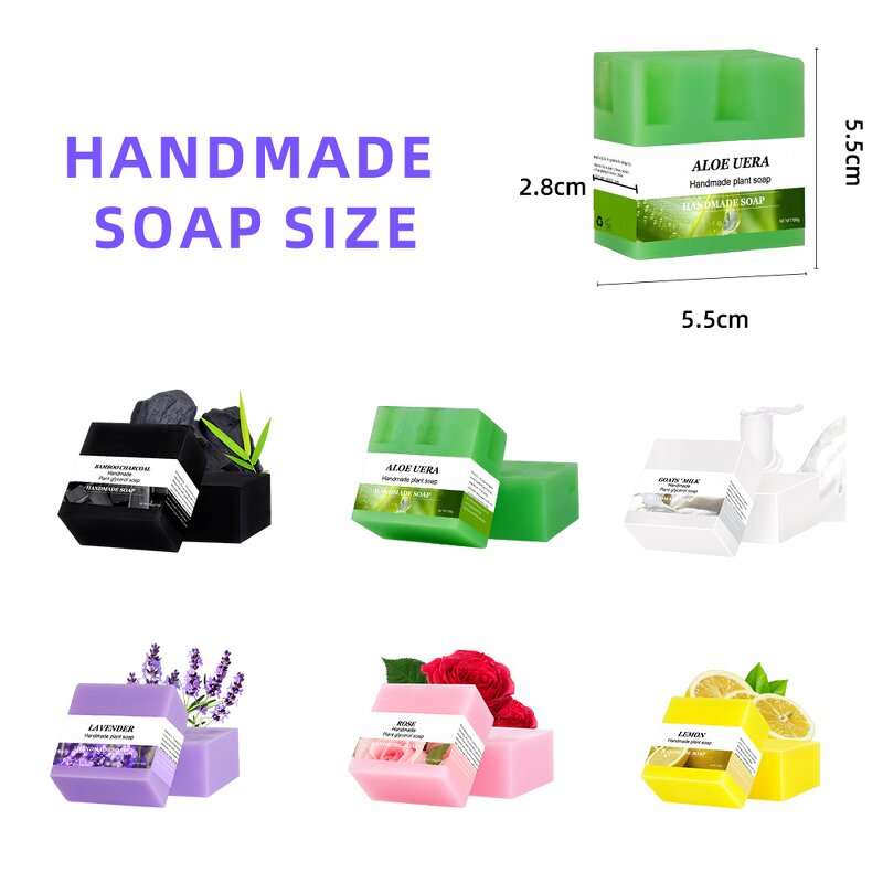 Rose Scented Soap Manufacturer - OEM Natural Organic Plant Essential Oil Square Lightening