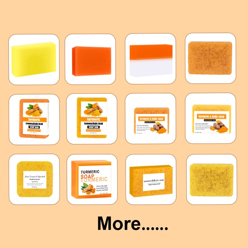 Turmeric Soap Manufacturer - Free Sample Custom Logo 65g Natural Plant Handmade Lightening