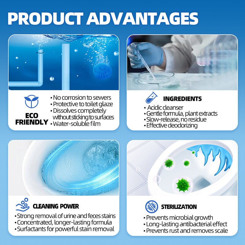 Bathroom Cleaning Block Manufacturer - Free Sample Disposable Eco-Friendly Sustainable All-Season