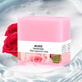 Rose Scented Soap Manufacturer - OEM Natural Organic Plant Essential Oil Square Lightening