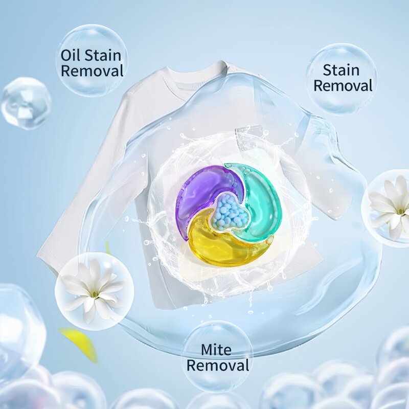 Laundry Capsules Manufacturer - Free Sample Premium 3-in-1 Strong Fragrance Quick Dissolve