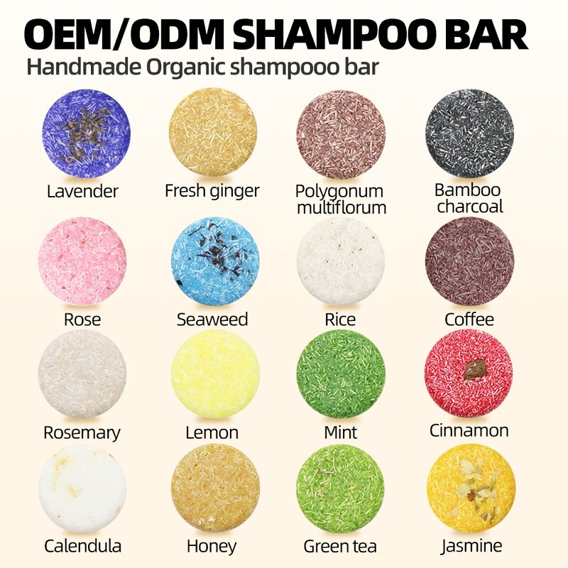 Anti-Dandruff Shampoo Bar Manufacturer - Factory Price 60g Natural Plant Fluffy for Curly Hair