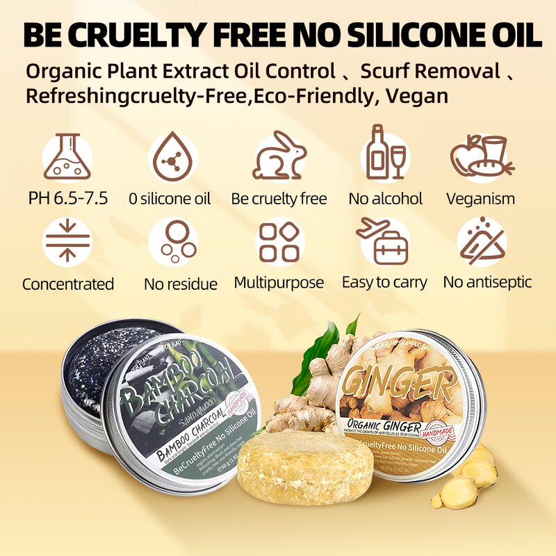 Bamboo Charcoal Shampoo Bar Manufacturer - Wholesale Price 60g Gentle Exfoliation Moisture Repair