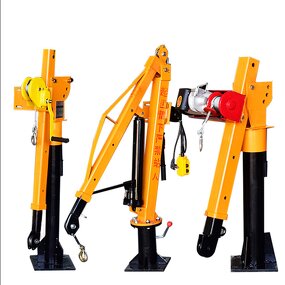Pickup Truck Crane Factory - 500-1000kg 1 Ton Mini with Electric Winch