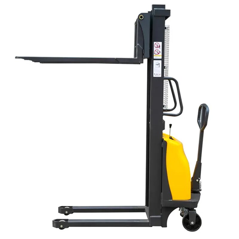Semi Electric Stacker Factory - 1-2 Ton Rechargeable 3m Lift AWD Hydraulic