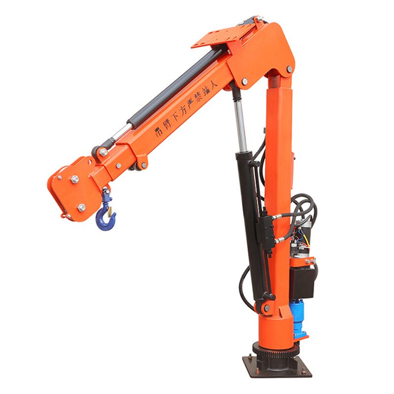 Mobile Crane Factory - 1-2 Tons Hydraulic Folding Workshop Crane Electric