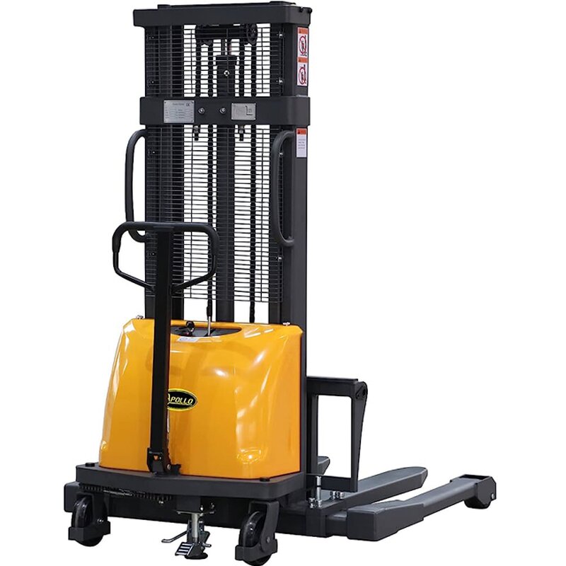 Semi Electric Stacker Factory - 1-2 Ton Rechargeable 3m Lift AWD Hydraulic