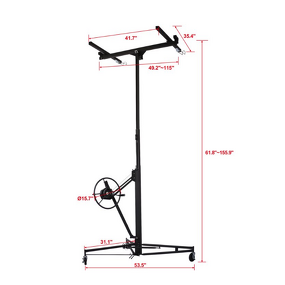 Drywall Lift Factory - 16 FT Panel Rolling Hoist Adjustable Telescopic Arm