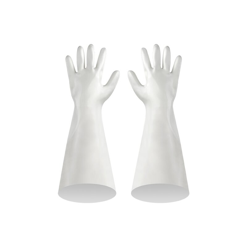 Hypalon Dry Box Gloves Manufacturer - 400MM Long Chemical Resistant Chlorosulfonated Polyethylene